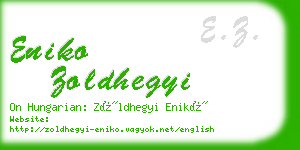 eniko zoldhegyi business card